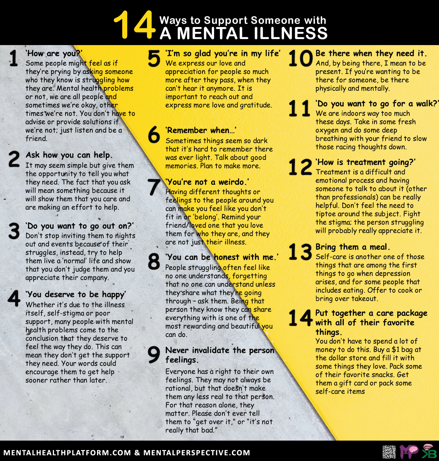 14 Ways to Support Someone with a Mental Illness | Mental Perspective